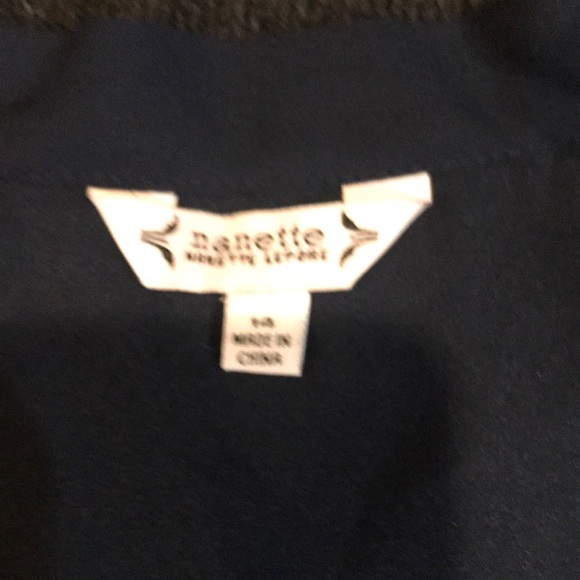 Nanette Lepore Navy Blue 3/4 Sleeve Size 12 Elastic Waist Lining - Picture 9 of 11